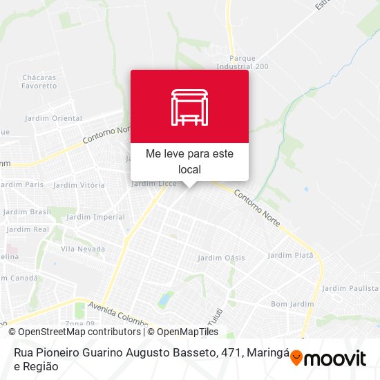 Rua Pioneiro Guarino Augusto Basseto, 471 mapa