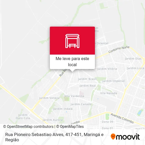 Rua Pioneiro Sebastiao Alves, 417-451 mapa