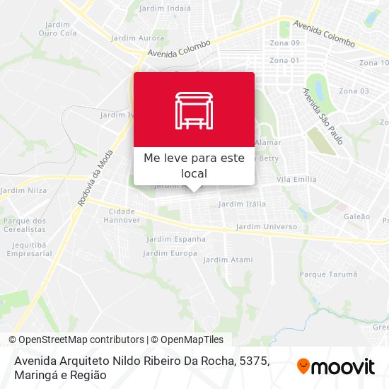 Avenida Arquiteto Nildo Ribeiro Da Rocha, 5375 mapa
