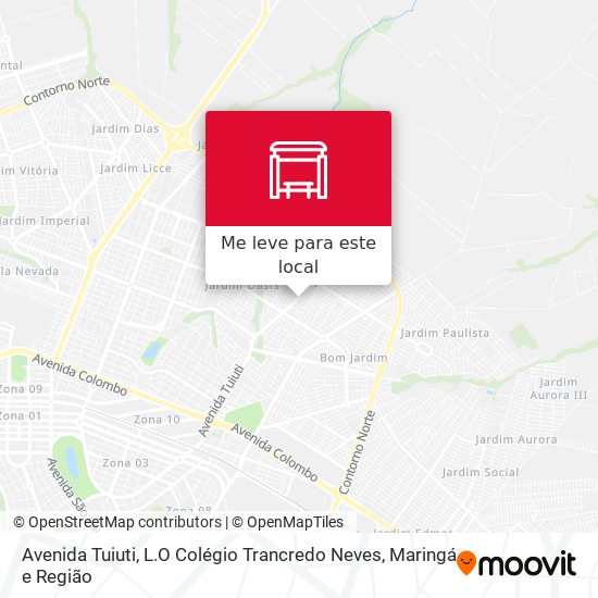 Avenida Tuiuti, L.O Colégio Trancredo Neves mapa