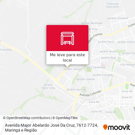 Avenida Major Abelardo José Da Cruz, 7612-7724 mapa