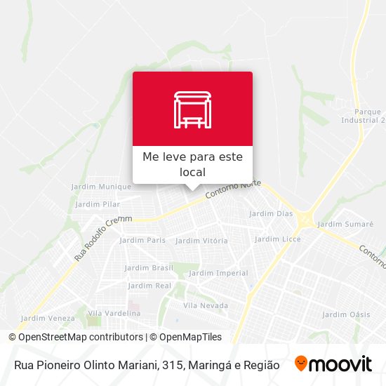 Rua Pioneiro Olinto Mariani, 315 mapa