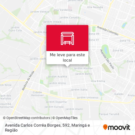 Avenida Carlos Corrêa Borges, 592 mapa