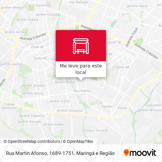 Rua Martin Afonso, 1689-1751 mapa
