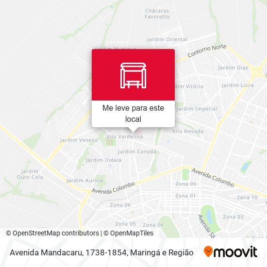 Avenida Mandacaru, 1738-1854 mapa
