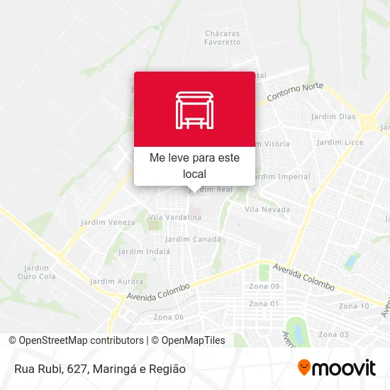 Rua Rubi, 627 mapa