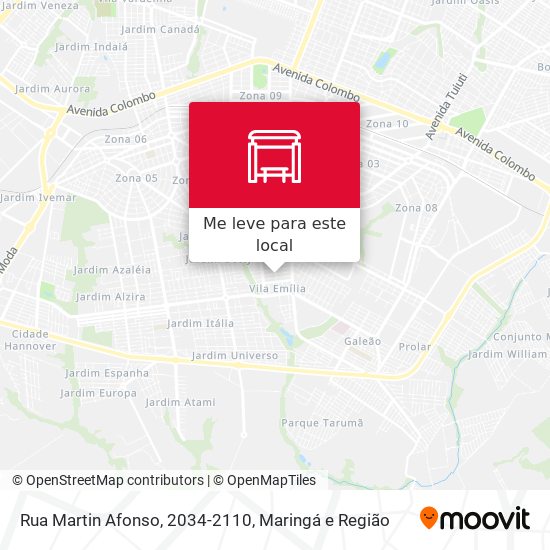 Rua Martin Afonso, 2034-2110 mapa