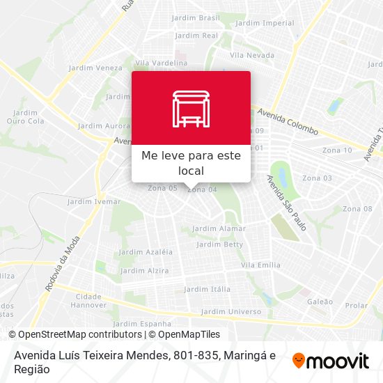 Avenida Luís Teixeira Mendes, 801-835 mapa