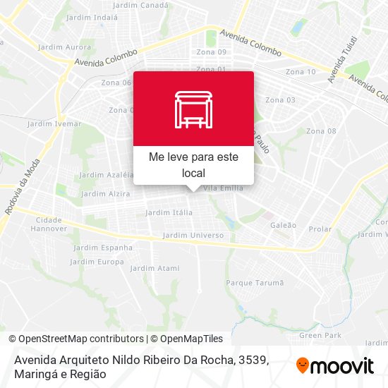 Avenida Arquiteto Nildo Ribeiro Da Rocha, 3539 mapa