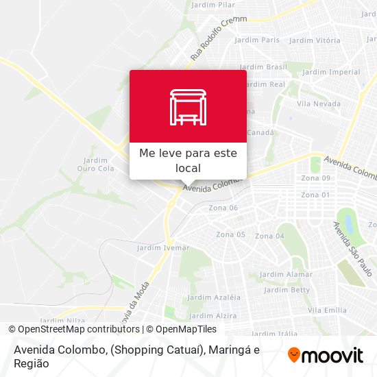 Avenida Colombo, (Shopping Catuaí) mapa