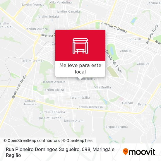 Rua Pioneiro Domingos Salgueiro, 698 mapa