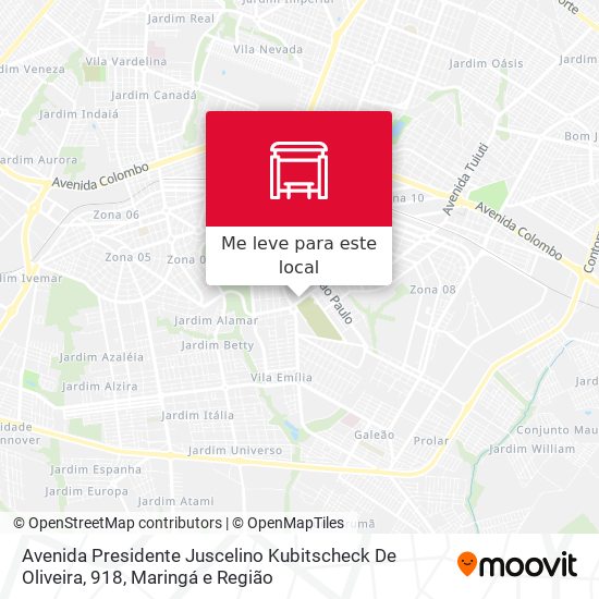 Avenida Presidente Juscelino Kubitscheck De Oliveira, 918 mapa