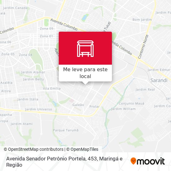 Avenida Senador Petrônio Portela, 453 mapa