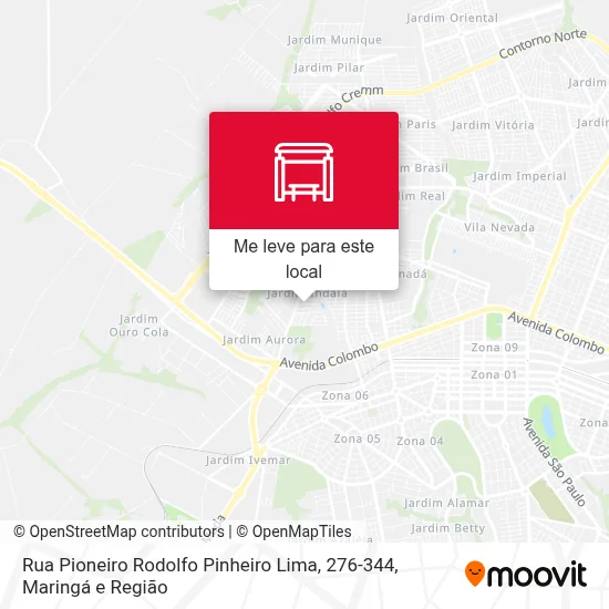 Rua Pioneiro Rodolfo Pinheiro Lima, 276-344 mapa
