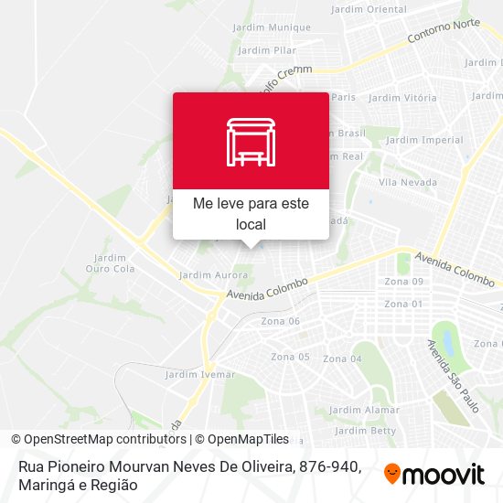 Rua Pioneiro Mourvan Neves De Oliveira, 876-940 mapa