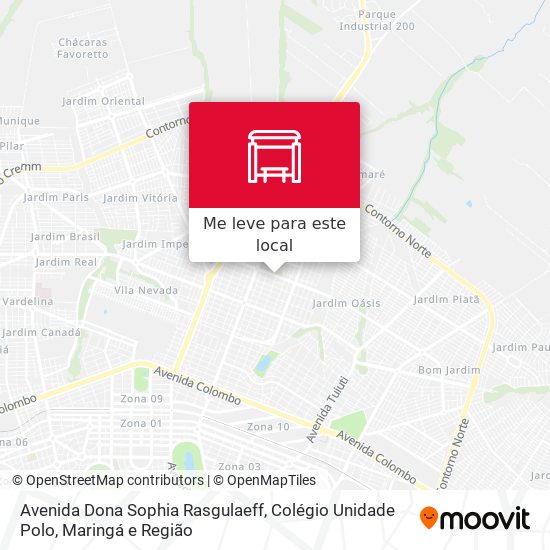 Avenida Dona Sophia Rasgulaeff, Colégio Unidade Polo mapa