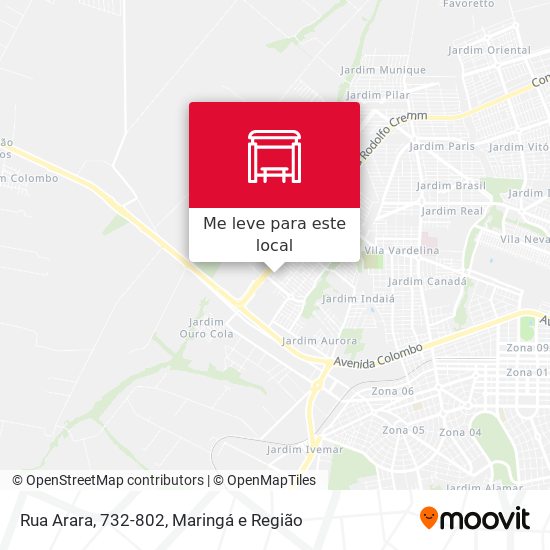 Rua Arara, 732-802 mapa