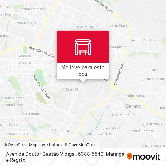Avenida Doutor Gastão Vidigal, 6388-6540 mapa