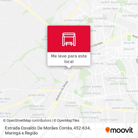Estrada Osvaldo De Morães Corrêa, 452-634 mapa