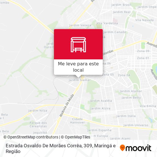 Estrada Osvaldo De Morães Corrêa, 309 mapa