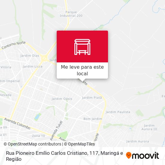 Rua Pioneiro Emílio Carlos Cristiano, 117 mapa