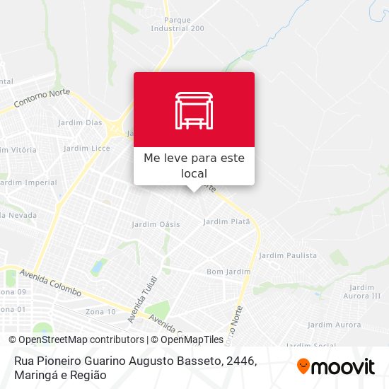 Rua Pioneiro Guarino Augusto Basseto, 2446 mapa