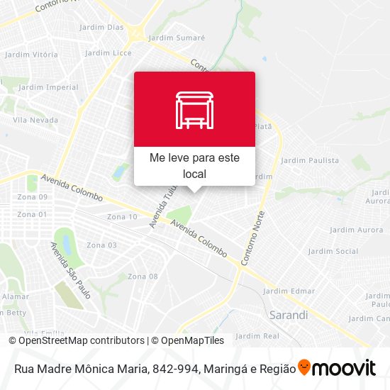 Rua Madre Mônica Maria, 842-994 mapa