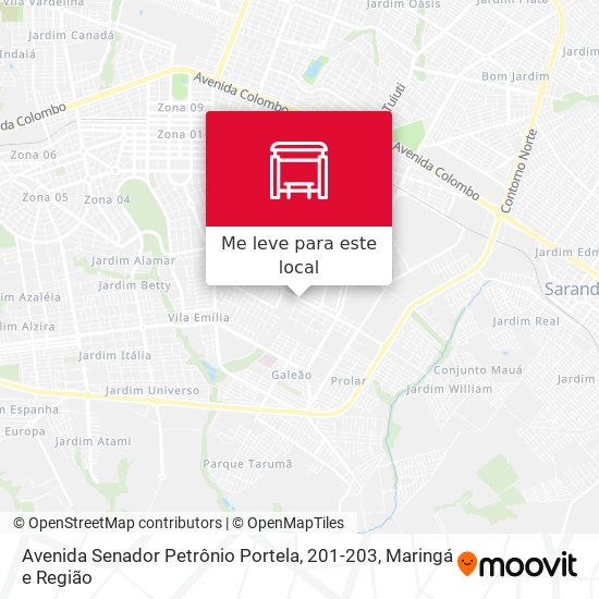 Avenida Senador Petrônio Portela, 201-203 mapa