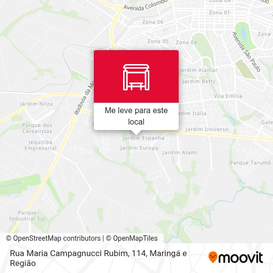 Rua Maria Campagnucci Rubim, 114 mapa