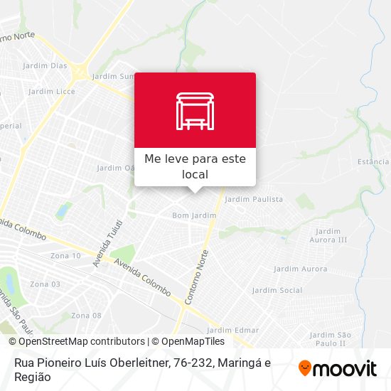 Rua Pioneiro Luís Oberleitner, 76-232 mapa