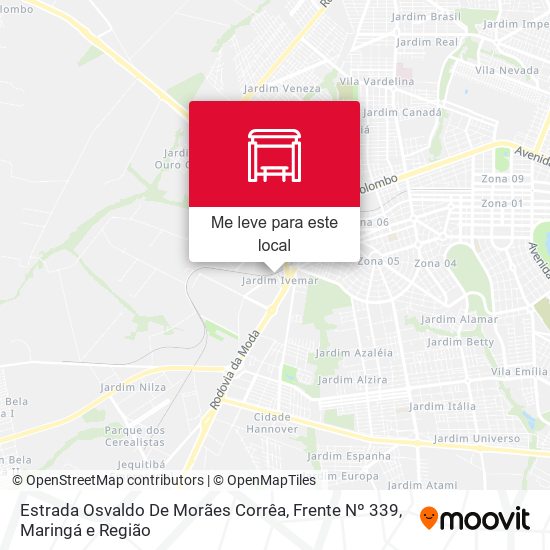 Estrada Osvaldo De Morães Corrêa, Frente  Nº 339 mapa