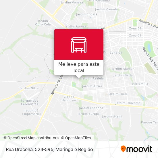Rua Dracena, 524-596 mapa