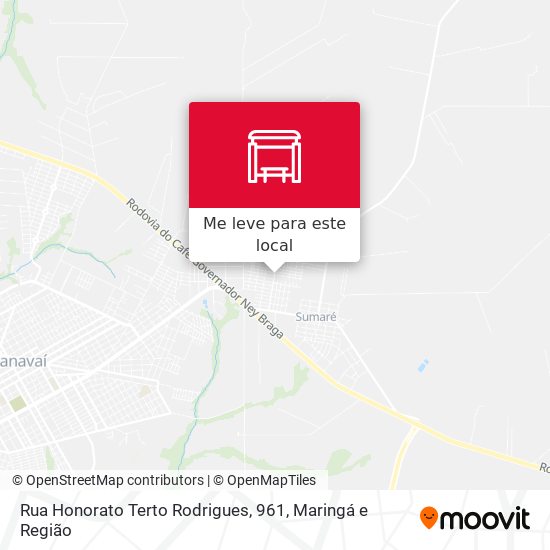 Rua Honorato Terto Rodrigues, 961 mapa