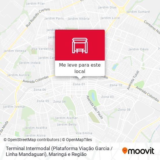 Terminal Intermodal (Plataforma Viação Garcia / Linha Mandaguari) mapa