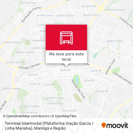 Terminal Intermodal (Plataforma Viação Garcia / Linha Marialva) mapa