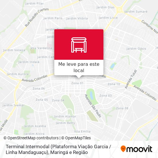 Terminal Intermodal (Plataforma Viação Garcia / Linha Mandaguaçu) mapa