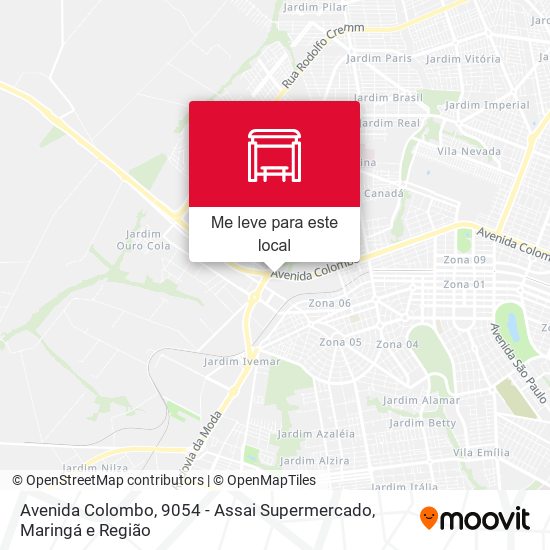 Avenida Colombo, 9054 - Assai Supermercado mapa