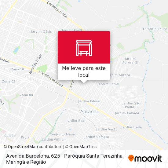Avenida Barcelona, 625 - Paróquia Santa Terezinha mapa