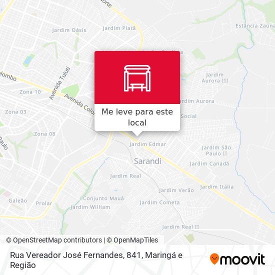 Rua Vereador José Fernandes, 841 mapa