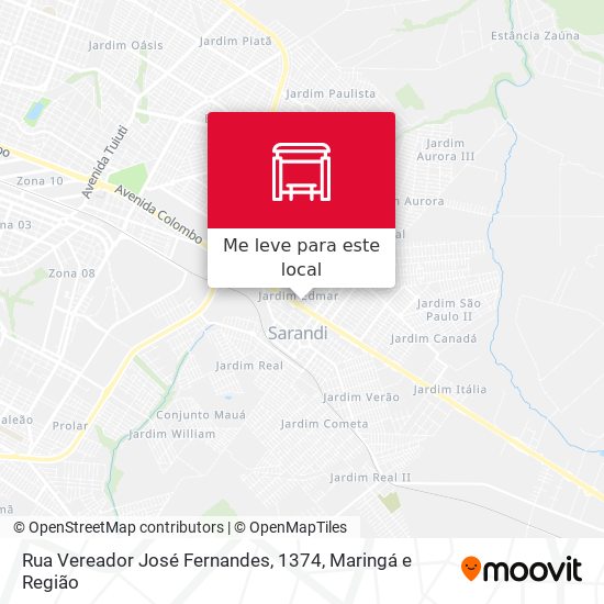 Rua Vereador José Fernandes, 1374 mapa