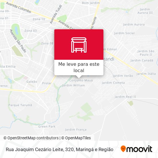 Rua Joaquim Cezário Leite, 320 mapa