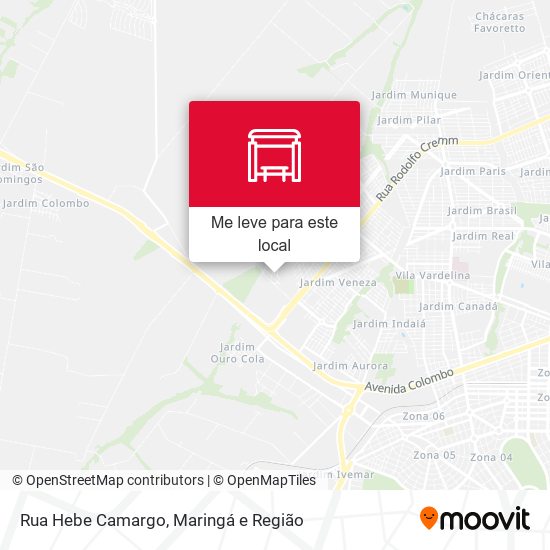 Rua Hebe Camargo mapa