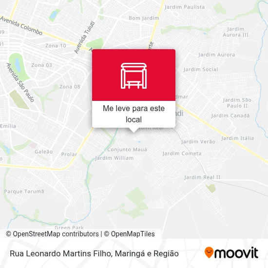 Rua Leonardo Martins Filho mapa