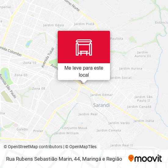 Rua Rubens Sebastião Marin, 44 mapa