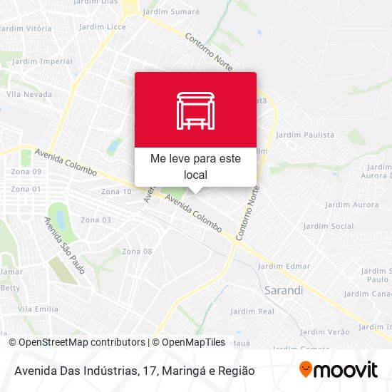 Avenida Das Indústrias, 17 mapa