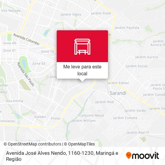 Avenida José Alves Nendo, 1160-1230 mapa