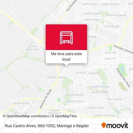 Rua Castro Alves, 860-1052 mapa