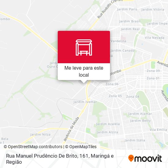 Rua Manuel Prudêncio De Brito, 161 mapa