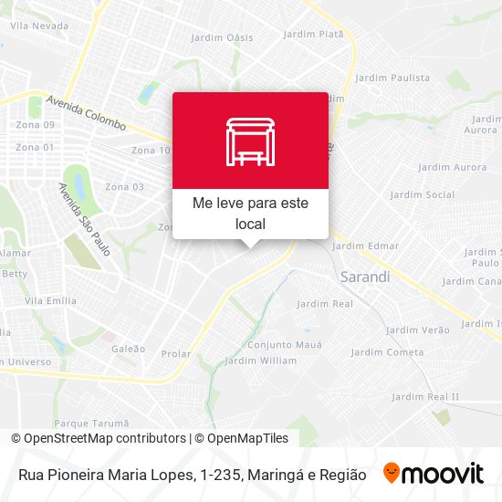 Rua Pioneira Maria Lopes, 1-235 mapa