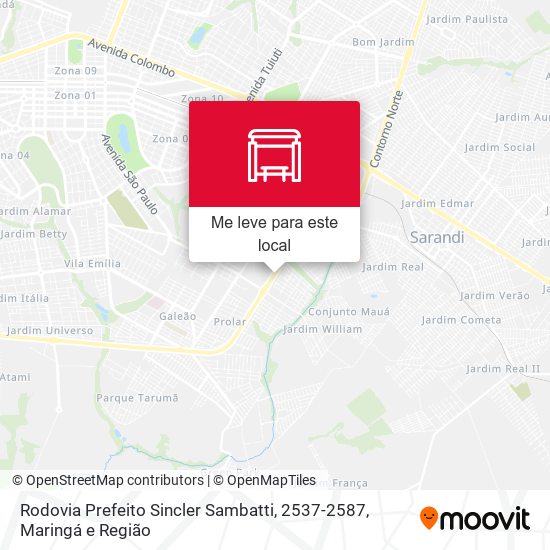 Rodovia Prefeito Sincler Sambatti, 2537-2587 mapa